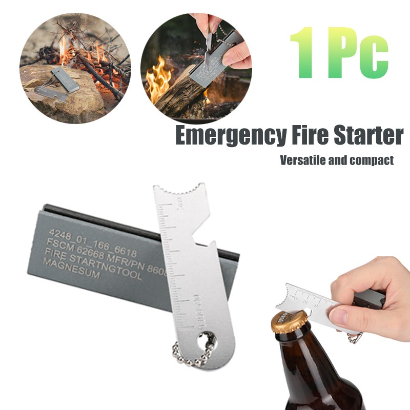 Emergency Fire Starter Strike Ferro Rod All Weather Firesteel Magnesium Flint A+