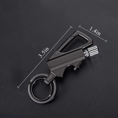 Durable Flint Fire Starter Keychain with Integrated Bottle Opener for Camping