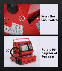 Camping Emergency Butane Heater Double Coherent Heat Source Survival Tools B9