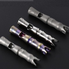 Titanium Alloy Single Tube Whistle EDC Outdoor Survival Tool Wateproof