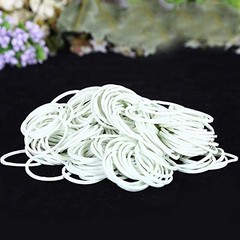 AMUU Rubber Bands 500pcs White about 1.2inch Small 500PCS, White-500pcs