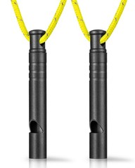 TISUR Titanium Emergency Whistle,Dog Whistle (Black-2PCS) Small, Black-2PCS