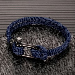 Survival Bracelet for Men Women U Shape Emergency Paracord Rope 316L Buckle