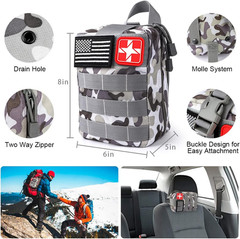 Survival Kit 251 Pcs Emergency Gear First Aid Molle System Bag Outdoor Tent