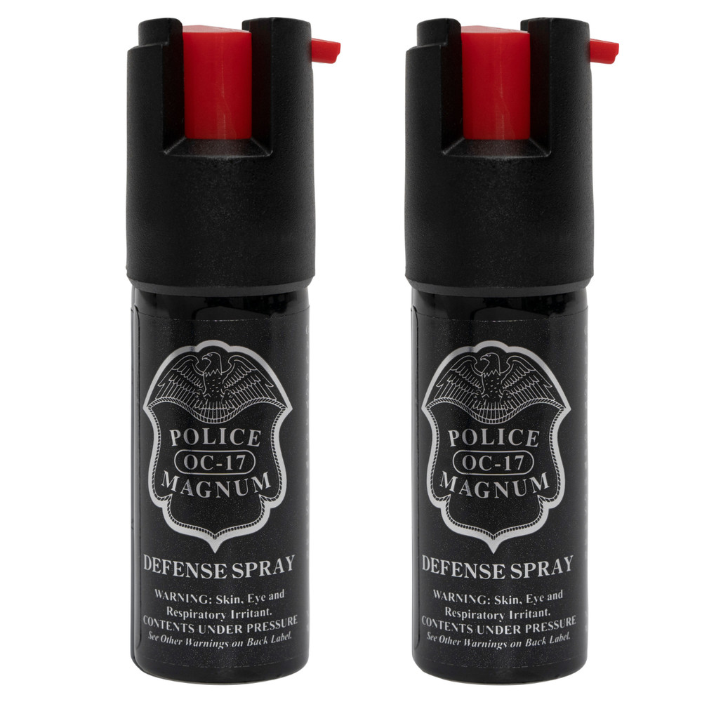 Police Magnum mini pepper spray self defense safety 2 PACK 1/2 oz Twist Locks