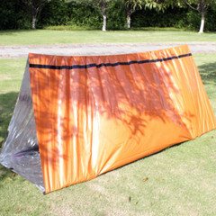 1PCS 2Person Emergency Life Tent Survival Camping Shelter Tube Tent Blanket Rope