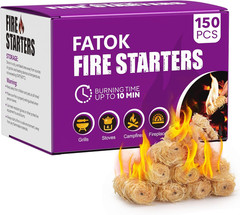 150Pcs Fire Starter, Natural Tumbleweed Fire Starters for Campfires, Fireplace