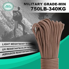 -750LB Rope-100ft/500ft/1000ft-4MM-9 Strand Parachute Spool Cord Ideal for Mi…