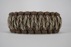 550 Paracord Survival Bracelet King Cobra Dark Brown/Desert Cam Made in the USA