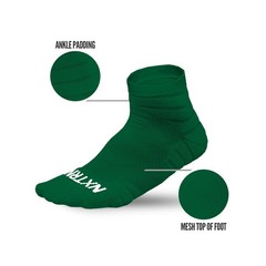 NXTRND 3 Pairs Compression Running Socks for Men, Large, Dark Green (3 Pairs)