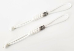 Paracord Lanyard/Keychain 550 (White) Nordic Runes – 3 Variations (2 Pack)