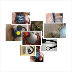 Paracord Monkey Fist Style Keychain Outdoor Hiking Accessory