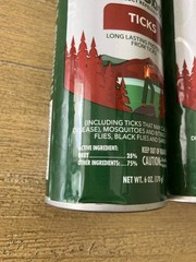 5 Cans OFF Deep Woods Insect Repellent V TICKS 25% Deet Maximum 6 Oz Each NEW