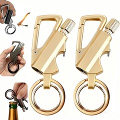 Keychain Lighter Metal Permanent Match Kerosene Lighter Reusable Waterproof W…