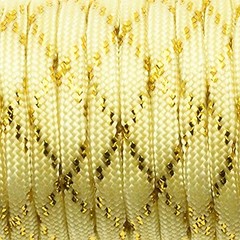 1pcs New Gold Silver Cord 550 Paracord Parachute Cord Lanyard Mil Spec PFJ-2
