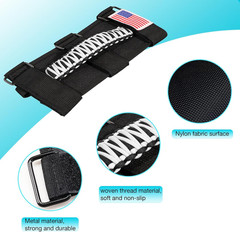 Gaizon 4 Pack Grab Handles Roll Bar Paracord Handgrip Handles with America Flag
