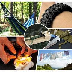 2x Paracord Bracelet Waterproof Outdoor Adjustable Survival emergency Knife Kit