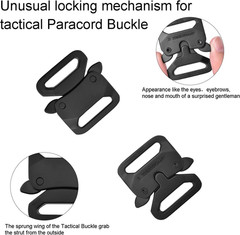 1″ Paracord Bracelet Buckle Clip, 2 PCS Metal Paracord Clasps for Paracord Brace