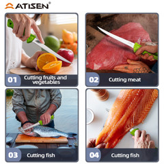 Outdoor equipment, fillet knife, fishing tools, green, essential for beginners