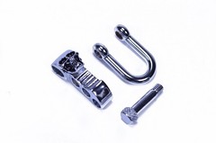 Chrome Metal Skull Shackles – Adjustable Hardware for Paracord Bracelets