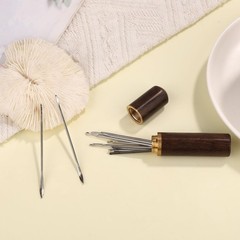15pc Leather Sewing Needle Set, Hand Sewing Needle with Large Eye Steel Curved Tapestry Needle…