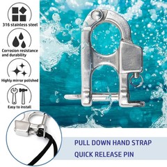 YUSOVE Quick Release Snap Shackle Boat Marine 316 Stainless Steel Eye Snap Sh…