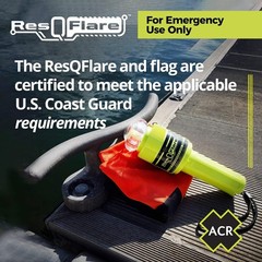 High Visibility LED E-Flare with Distress Flag – USCG Approved Replacement