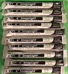 Lot of 12 Cyalume White 8 Hr Lightstick Emergency Prepper BUG OUT BAG EXP 2024