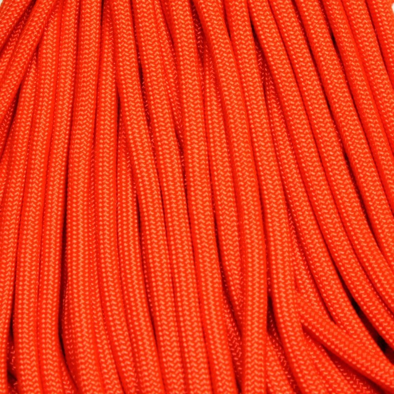 550 Paracord Neon Orange 100 ft US made (USA SELLER same day shipping)
