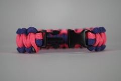 550 Paracord Survival Bracelet Cobra Purple/Pink «Made in the USA»