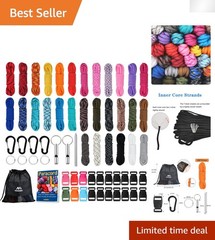 Monobin Paracord Combo Kit – 550 Type III Cord, 30 Colors, Survival Essentials