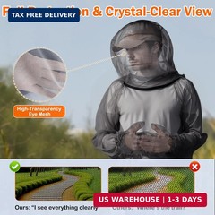 Full Body Mosquito Bug Suit Jacket Pants Gloves Socks Gardening Fishing Hiking
