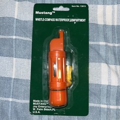 Survival Whistle with Compass Multi-Use Air Tight Compartment -O