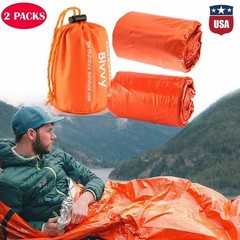 2X Outdoor Survival Sleeping Bag Emergency Thermal Keep Warm Waterproof Camping