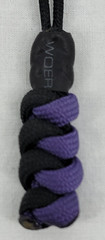 Paracord ~ Purple & Black ~ Zipper Pull/Knife Lanyard/Key Fob/Tool Keeper ~ 09