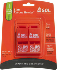 Slim Rescue Howler Whistle (2-Count), Orange, Mo