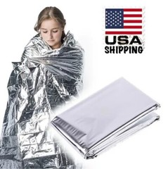 LOT OF 4 Silver Mylar Thermal Reflective Emergency Survival Space Rescue Blanket