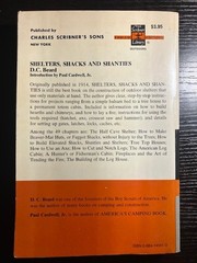 Shelters, Shacks, and Shanties – D C Beard – Paperback © 1972, print ’76