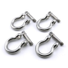 4 Pcs Stainless Steel Anchor Shackle 1/4″, Heavy Duty Bow Shackle Lifting Sai…