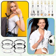 DIY Soccer Keychain Making Kit – 3718 Pcs Adjustable Bracelets & Charms for Spor