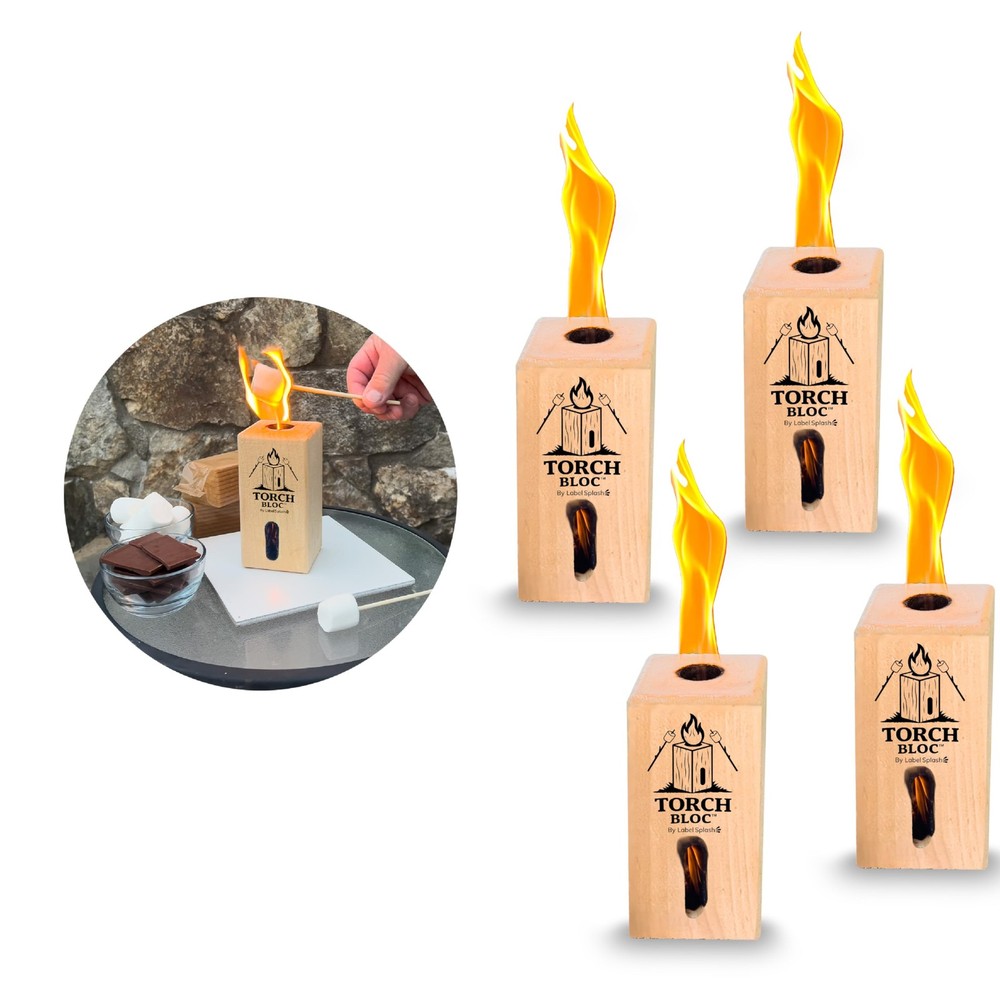 Swedish Fire Log Campfire Logs for S’Mores & Fire Pits, Torch Bloc One Log Fi…