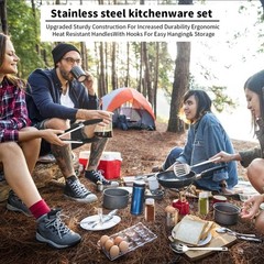 Lightweight and Portable 15-Piece Camping Cooking Set – Ideal Gift for Campers