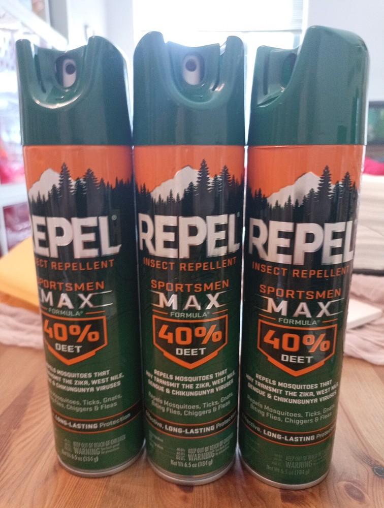 3 X Repel Insect Liquid Repellent Sportsmen Max Effective Formula 40% DEET 6.5oz