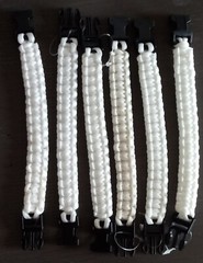 White Paracord Emergency Rope Survival Bracelet 9 Feet 7 Strand 550 LB