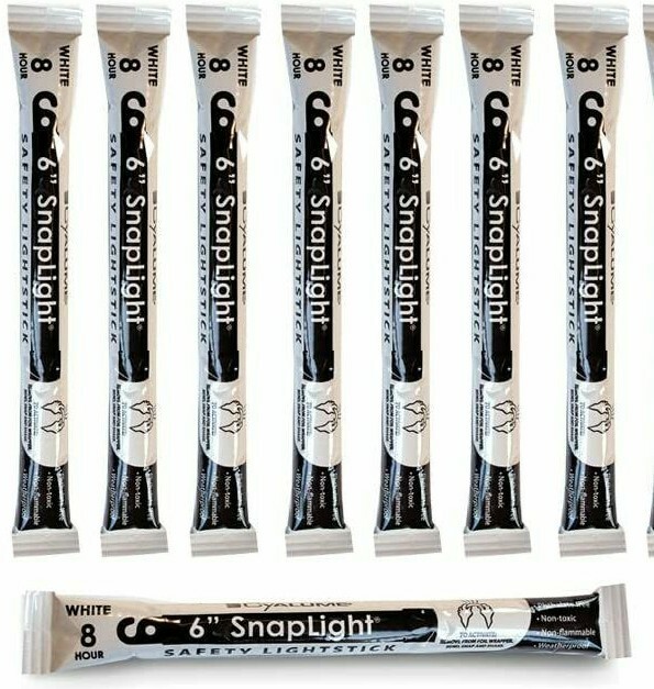 Lot OF 8 White Cyalume Light Sticks 8HR Emergency Survival EMP Prepper EX 2024