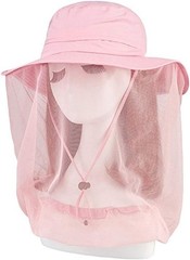 Head Net Hat Safari Sun Hat with Veil Mesh Protection Hand Wash Only
