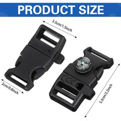 50 Pcs Compass Buckle Clips Plastic Paracord Buckles Bracelets Accessories for