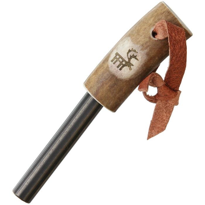Karesuando Kniven Firestriker Reindeer Horn Handle With Reindeer Skin Lanyard
