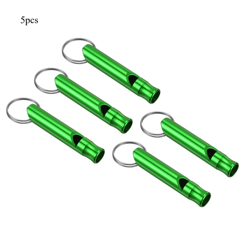 5pcs Emergency Whistles, Safety Outdoor Survival Whistle for Camping, Green