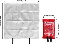 Fire Blanket for Kitchen and Home, 40″ x 40″, Fiberglass 40in x 40in, White